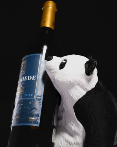 Panda porte bouteille de vin